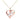 Rose gold heart 925 silver pendant for women with zircon