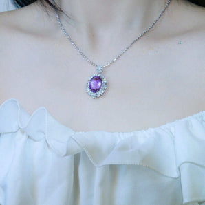 Natural Amethyst Oval Pendant